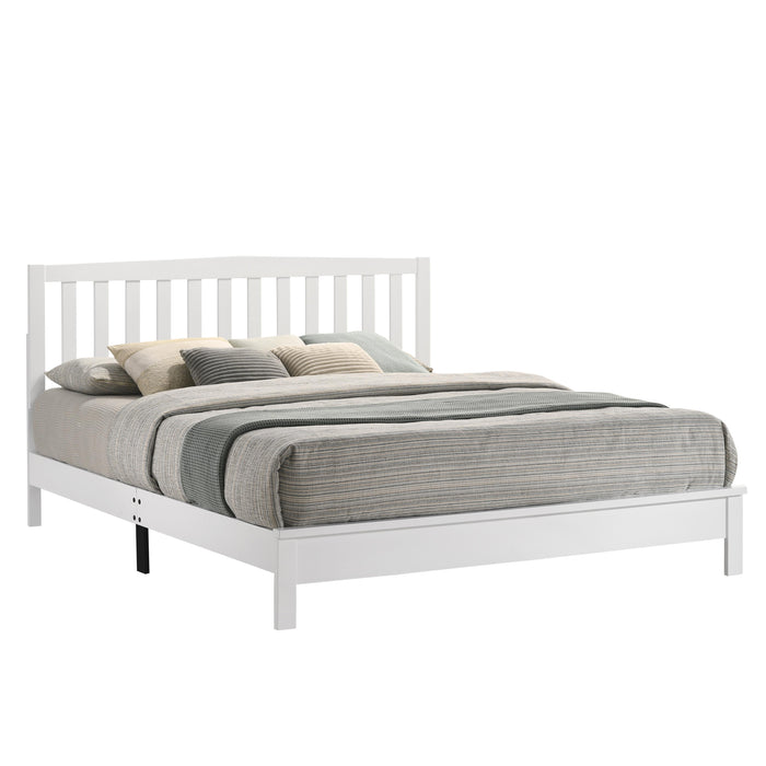 LEO 5/0 Q SLAT BED-HB/FB/RAILS-WHITE