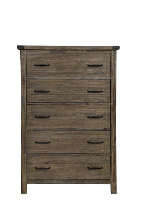 New Classic Furniture Galleon Chest in Weathered Walnut