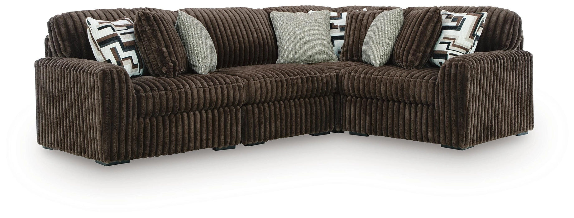 Midnight-Madness Sectional - Chocolate