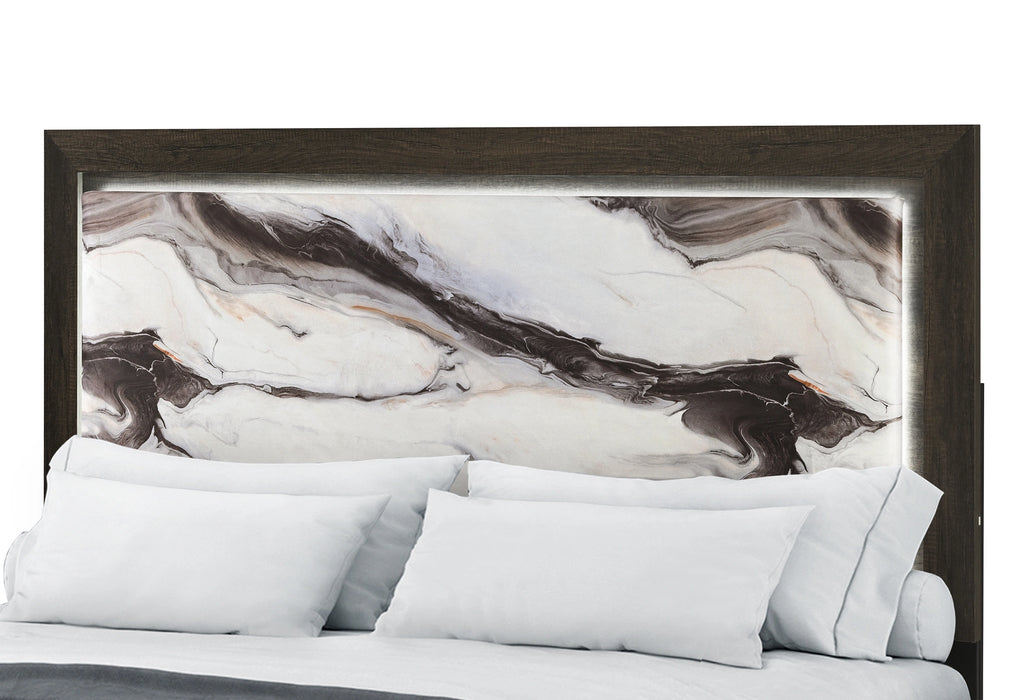 Harmony Brown Bed with LED