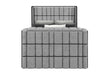 Isabella Grey Bed with LED, TV Lift, Speaker and Fireplace
