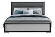 Amelia Grey Black Bed with LED
