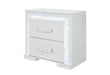 Naomi Silver Marble Nightstand with LED