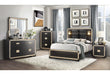 Blake Black Bed with Lamps