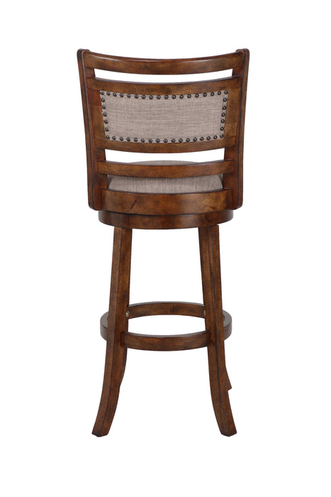 ABERDEEN 29" BAR STOOL-DK BROWN W/FABRIC SEAT