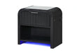 Beckett Wht/Blk Nightstand W/LED & Speaker