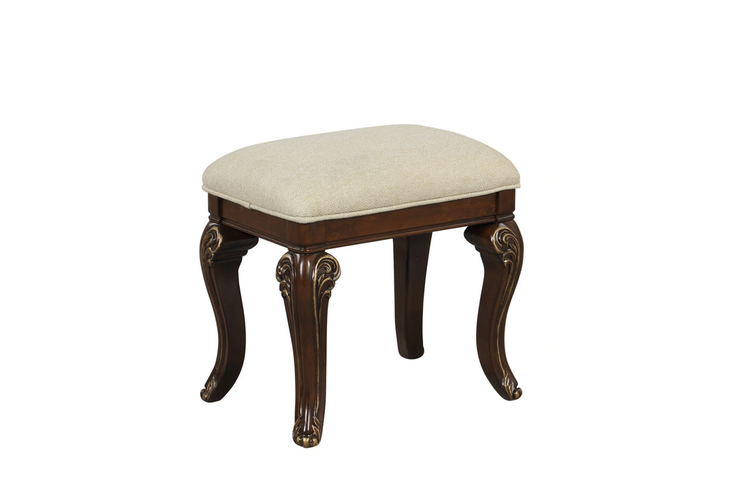 MONTECITO VANITY STOOL - CHERRY