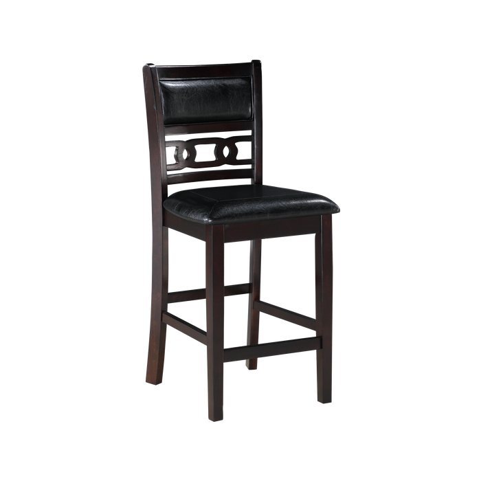 GIA 5PC 42" SQUARE COUNTER TABLE & 4 CHAIRS-EBONY