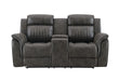 U8517 Grey Console Reclining Loveseat