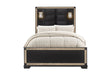 Blake Black Bed with Lamps