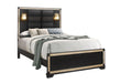 Blake Black Bed with Lamps