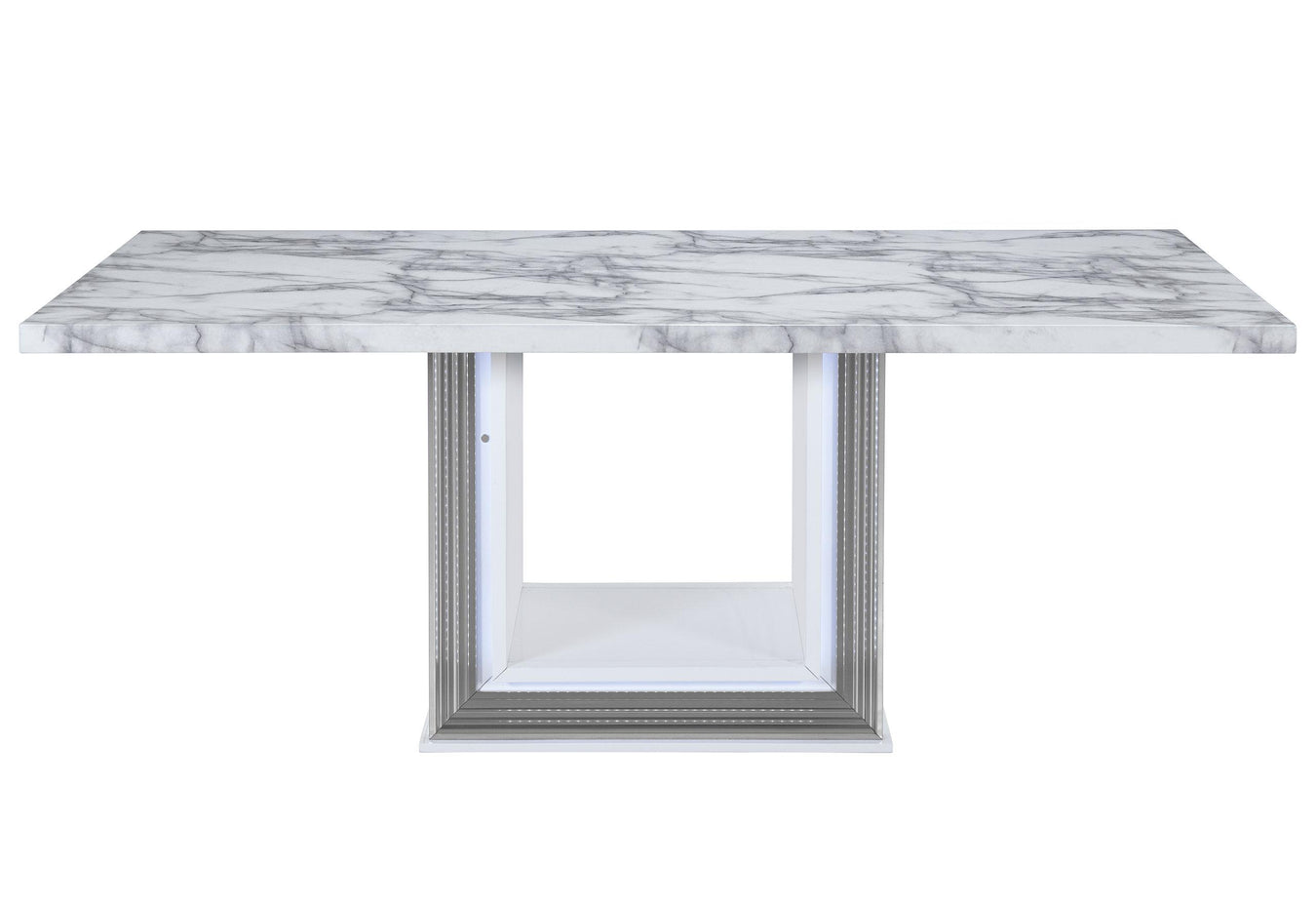 Ylime White Marble Dining Table