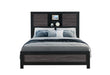 Lisbon Grey/Black Bookcase Bed