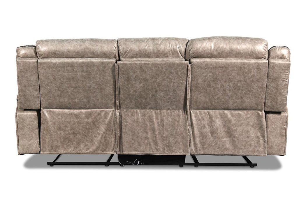 New Classic Furniture Roswell Dual Recliner Sofa in Pewter