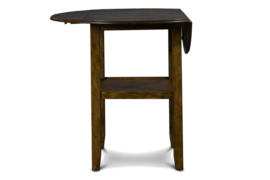 GIA 42" COUNTER DROP LEAF TABLE W/2 CHAIRS-BROWN