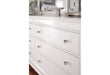 Pompei Queen Bed, Dresser, Mirror and 2 Nightstands