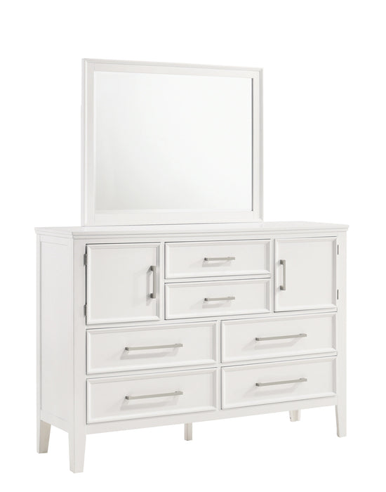 ANDOVER 60" DRESSER W/DOORS-WHITE