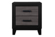 Lisbon Grey and Black Nightstand