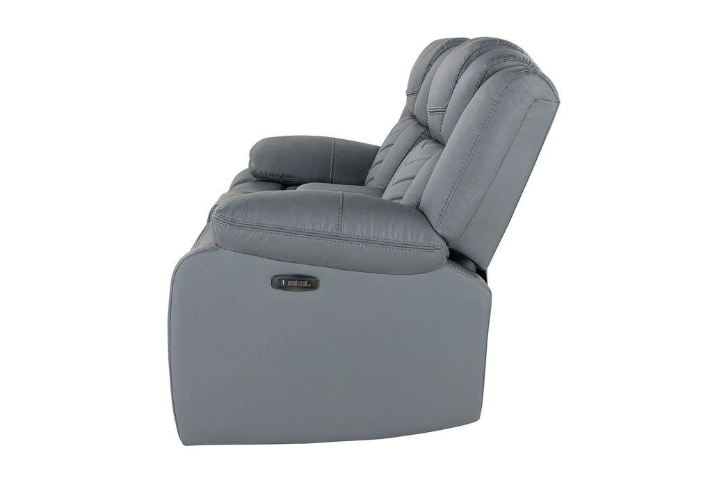 U7068 Grey 10 Power Console Reclining Loveseat with LED