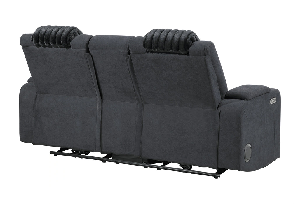 U8000 Pwr Console Rec Loveseat with PHR, LED and Speaker