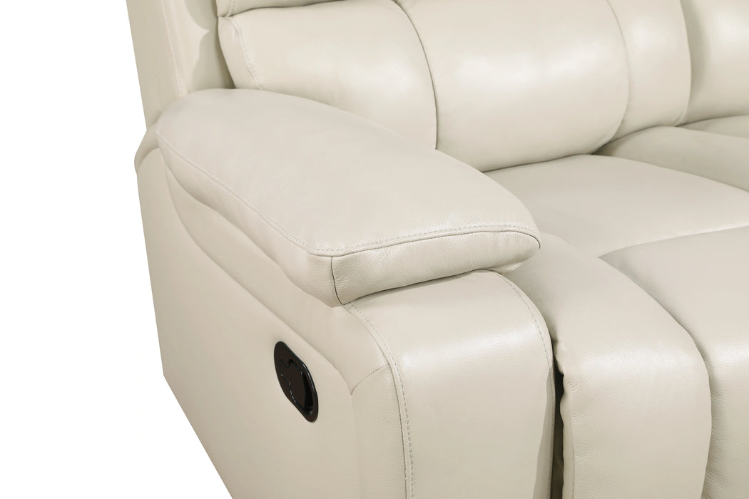 CICERO RECLINING CONSOLE LOVESEAT-CREAM