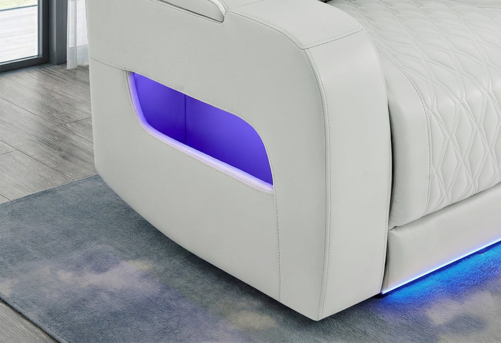 U8611 Blanche Power Recliner with Power Headrest and LED