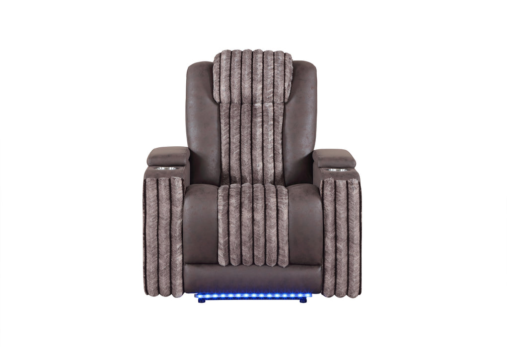 U8000 Power Recliner with Power Headrest and LED