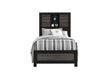 Lisbon Grey/Black Bookcase Bed