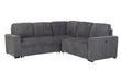 U2660 Grey Sofa Bed Sectional W/O Chaise and W/O Pullout