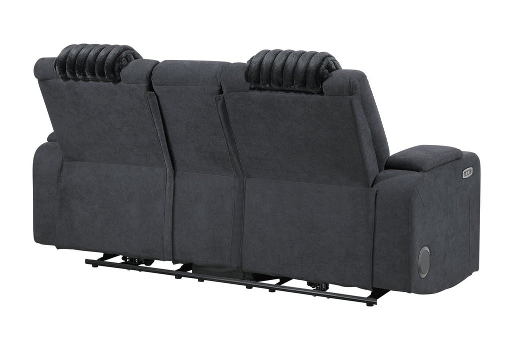 U8000 Pwr Console Rec Loveseat with PHR, LED and Speaker