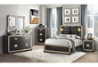 Blake Black Bed with Lamps