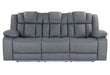 U7068 Grey 10 Pwr Rec Sofa/Pwr Console Rec Loveseat/Pwr Recliner W/LED