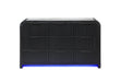 Beckett Wht/Blk Dresser W/ LED